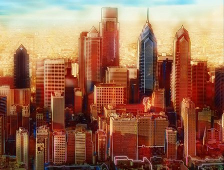 Philadelphia Skyline by Posters International Studio art print