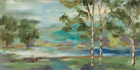 Aspens by the Lake by Silvia Vassileva art print