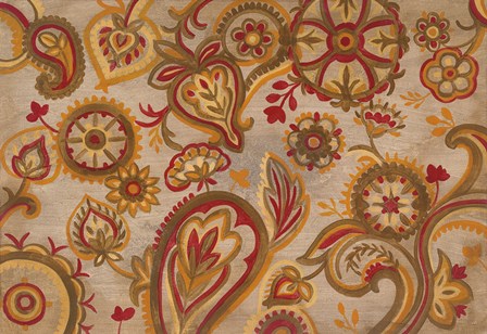 Linen Paisley by Silvia Vassileva art print