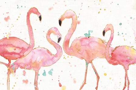Flamingo Fever I by Anne Tavoletti art print