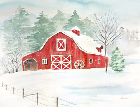 Winter Farmhouse by Cynthia Coulter art print