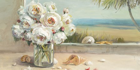 Coastal Roses Crop by Danhui Nai art print