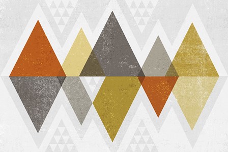 Mod Triangles II Retro by Michael Mullan art print