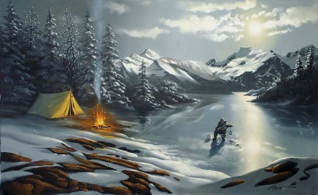Ice Fishing by D. Rusty Rust art print