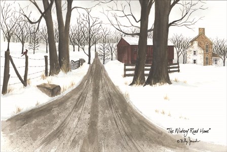 The Wintery Road Home by Billy Jacobs art print