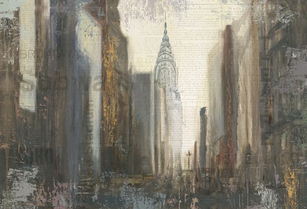 Urban Movement I NY Neutral Crop by Myles Sullivan art print