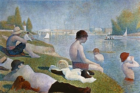 Bathing at Asnieres by Georges Seurat art print