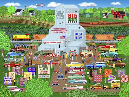 County Corner Farmers Market by Mark Frost art print