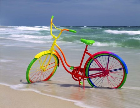 Rainbow Bike by Mike Jones Photo art print