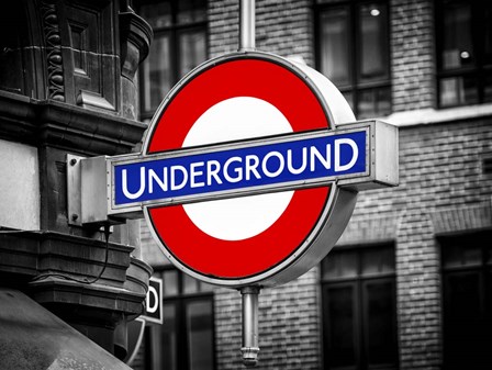 The Underground - Subway Station Sign by Philippe Hugonnard art print
