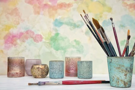 Paint Brushes Still Life by Cora Niele art print