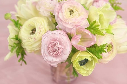 Pink and Lime Spring Bouquet I by Cora Niele art print