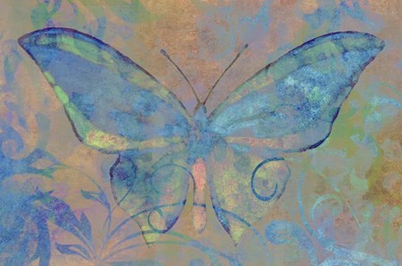 Turquoise Butterfly by Cora Niele art print