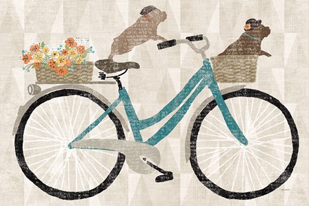 Frenchie Ride by Sue Schlabach art print