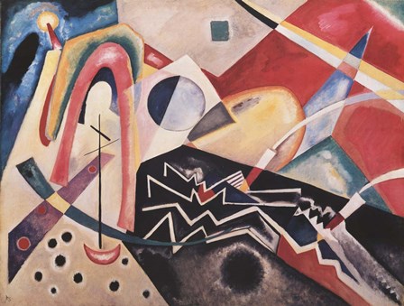 White Zig Zag by Wassily Kandinsky art print