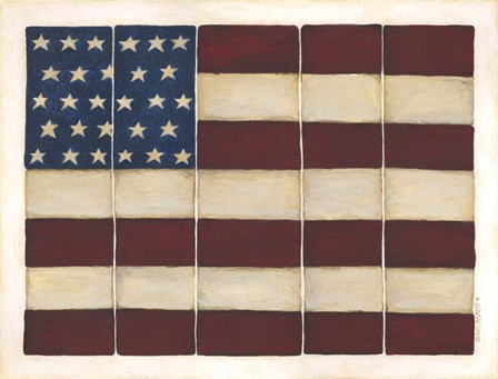 Tiled Flag by Cindy Shamp art print