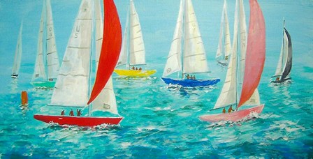 Mermaids Racing by A.V. Art art print