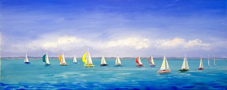 Mermaid Yachts Sailing by A.V. Art art print