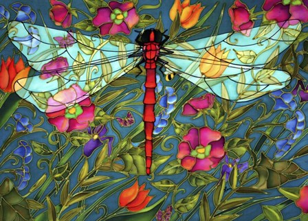 Red Dragonfly by Holly Carr art print