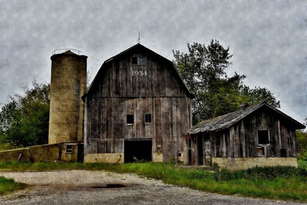 The Old Barn and Silo by Denise Romita art print