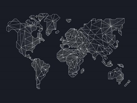 World Wire Map 4 by Naxart art print