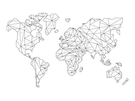World Wire Map 5 by Naxart art print