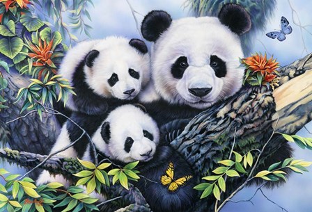 Lovely Pandas by Jenny Newland art print