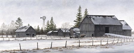 Amish Winter by John Morrow art print