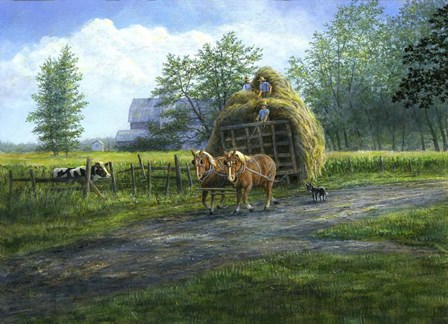 Making Hay by John Morrow art print