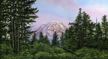 Pink Mountain by John Morrow art print