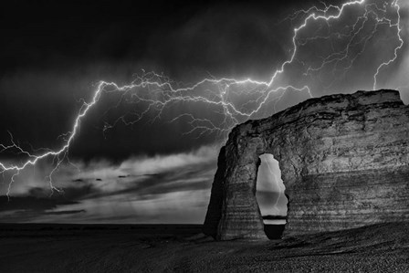 BW Lightning at MR by Darren White Photography art print