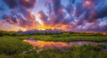 Grand Sunset in the Tetons by Darren White Photography art print