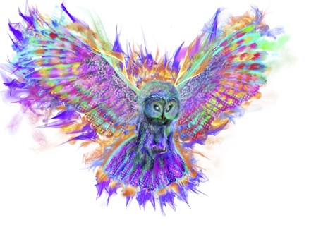 Electric Owl 1 by Stephanie Analah art print