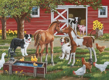 Welcoming The New Pony by William Vanderdasson art print