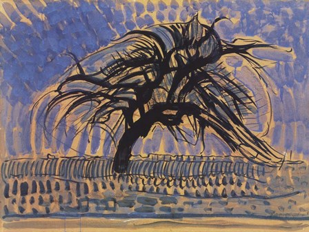 Blue Tree by Piet Mondrian art print