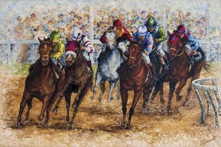 The Derby by Sher Sester art print