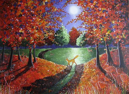 Autumn Moonlight by Angie Livingstone art print