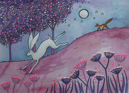 Running Hare by Angie Livingstone art print