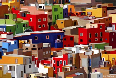 Color town by Ata Alishahi art print