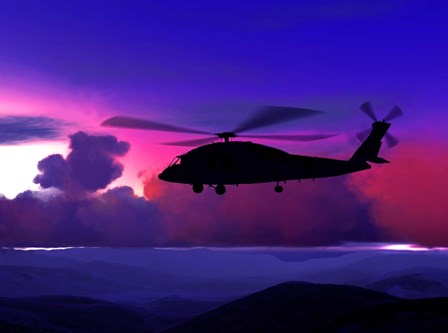 Helicopter by Ata Alishahi art print