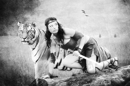 Tiger Girl by Ata Alishahi art print
