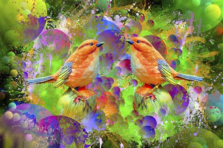 Lover Birds M2 by Ata Alishahi art print