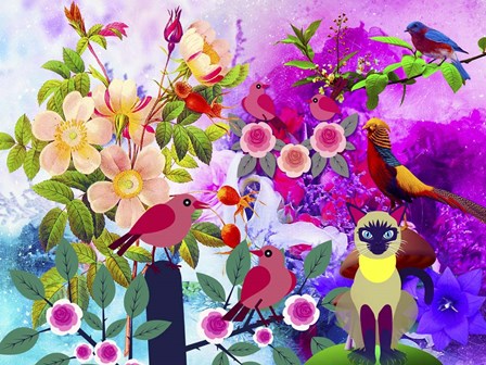 Flowery Forest by Ata Alishahi art print