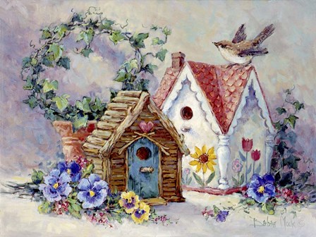 Birdhouse Collection 1 by Barbara Mock art print