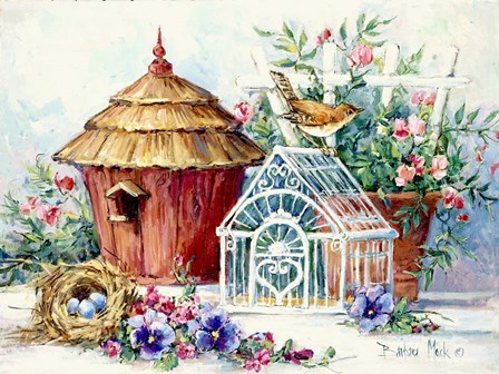 Backyard Harmony by Barbara Mock art print