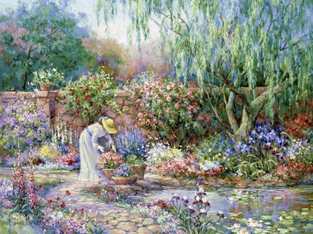 Her Garden by Barbara Mock art print