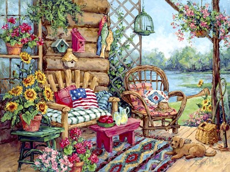 The Lodge by Barbara Mock art print