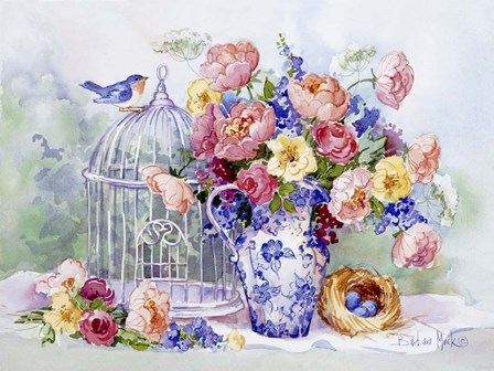 Blue Bird Sonata by Barbara Mock art print
