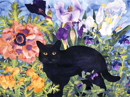 Black Cat Magic by Carissa Luminess art print