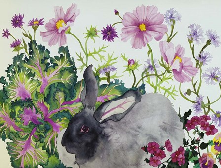 Hubert with Kale by Carissa Luminess art print